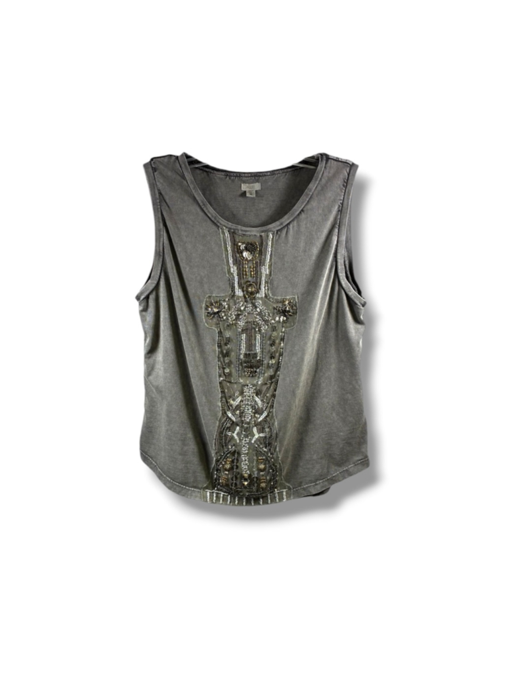 Ecote Urban Outfitters Embellished Tank Top in Gray Size M